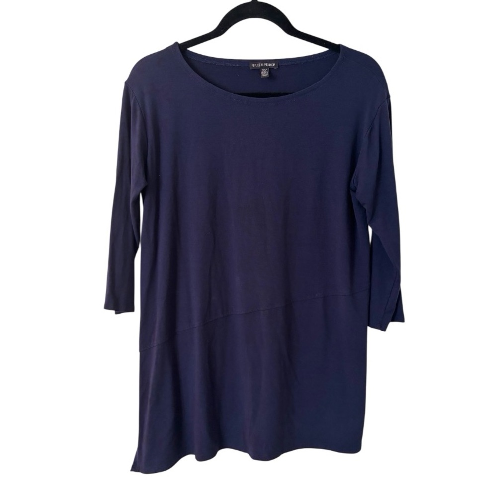 Eileen Fishee Navy Tunic Top - Picture 1 of 3